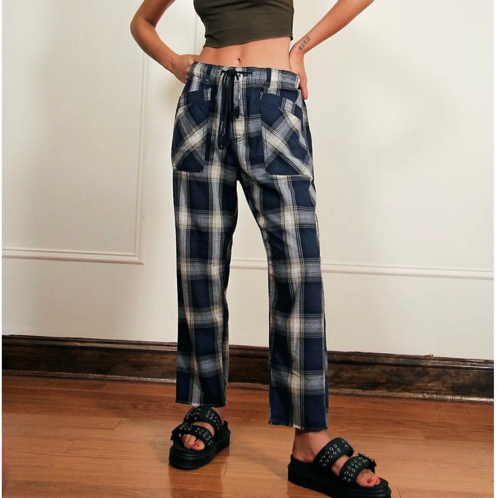 Free People Plaid Slouch Pants
